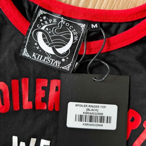 BNWT Spoiler Ringer top from Killstar MEDIUM we all die in the end - Picture 5 of 5